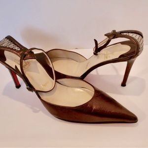 Christian Louboutin ankle tie pumps